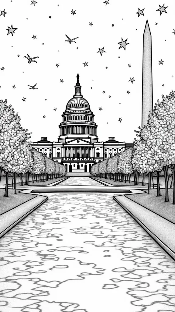 coloriages de Washington DC